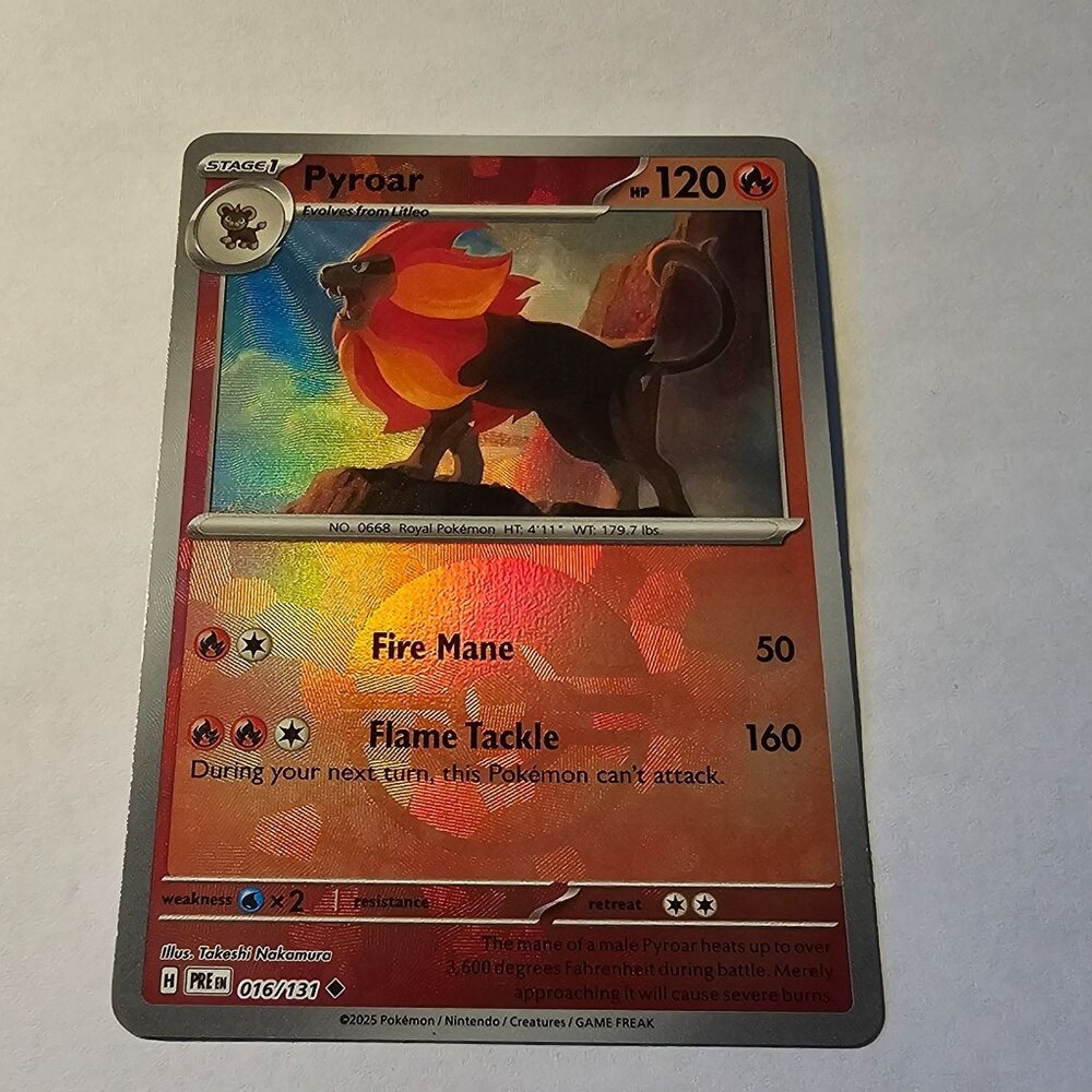Pyroar (Poke Ball Pattern) 016/131 Sv: Prismatic Evolutions Holo NM